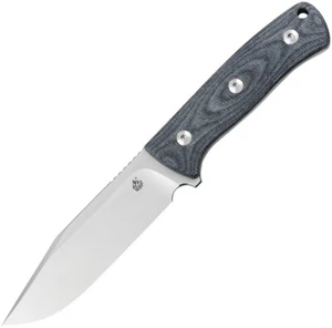 QSP Bison Fixed Blade Messer Denim Jean Linen Micarta Griff D2 Plain Edge QS134B - Bild 1 von 1