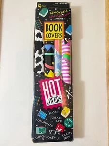 Vintage 90s Magic Cover Hot Covers Vinyl Book Covers Removeable Kittrich - Picture 1 of 3