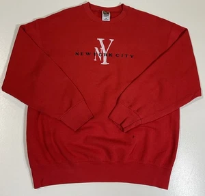 Vintage New York City Sweatshirt Gr. L/XL Tourist bestickt Preppy 90er - Bild 1 von 9