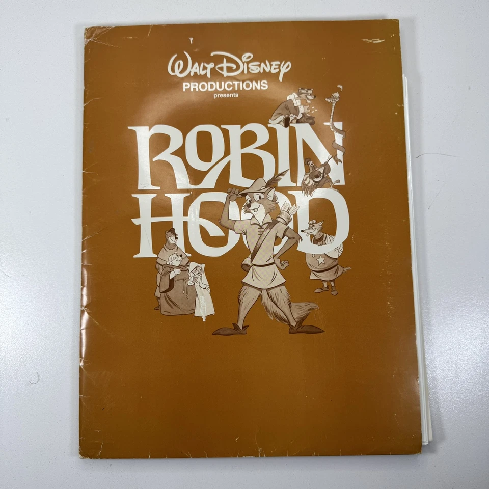 Libro de campaña de comunicados de prensa de Disney Robin Hood 1973 de colección Foto 1 de 4