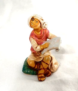 VTG Fontanini Figurine Ezbon #240 Made in Italy RARE 2001 Missing Carpet 5" - Picture 1 of 6