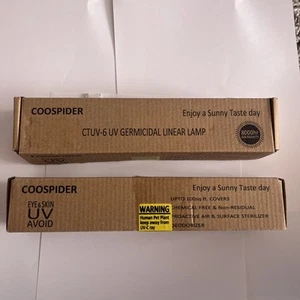 COOSPIDER CTUV-6 UV Germicidal Linear Lamp Covers  100sq Ft New (lot of 2 )  - Picture 1 of 4