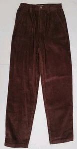J Peterman pantalone donna velluto a coste pantalone ufficio casual taglia 0 marrone - Foto 1 di 13
