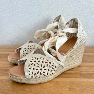 Maypol Anthropologie sandali espadrillas con zeppa avvolgenti made in Spain taglia 39 8,5 - Foto 1 di 16