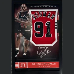 Dennis Rodman Chicago Bulls Signed Jersey  - National Treasures Framed **BECKETT - Imagen 1 de 1