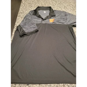 Camisa polo deportiva Badger para hombre 2XL gris naranja con logotipo manga corta - Imagen 1 de 5