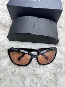 PRADA Milano Butterfly Sonnenbrille | Schwarz/Orange | Logo Damen Sommer SPRA27 - Bild 1 von 12