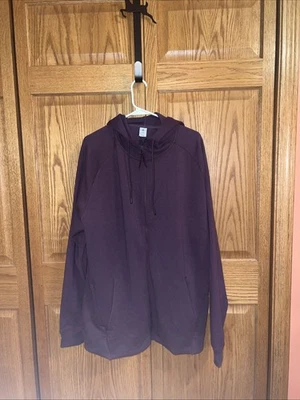 NWOT Bcg Woman’s 2xl Hooded Purple Zip Up Sweatshirt - Image 1 of 2