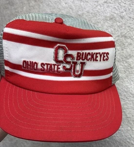 Sombrero de camionero Snapback de la década de 1970 Ohio State Buckeyes College University - Imagen 1 de 8
