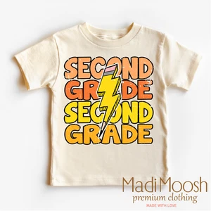 Second Grade Lightning Bolt Shirt - School Shirt - Picture 1 of 6