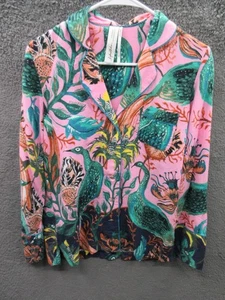 Pigiama Anthropologie x Raffaello Balmo Pigiama XS Sdraio Flanella Pavone Solo Top - Foto 1 di 10