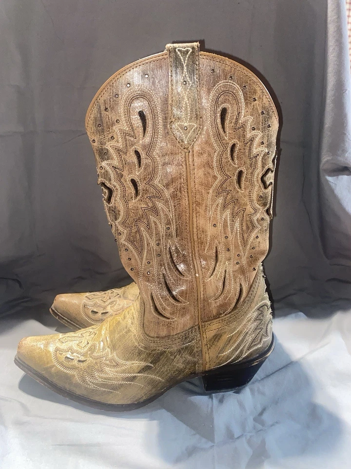 Botas ocidentais femininas Laredo 52157 biqueira transversal bordada tamanho 8,5M - Imagem 1 de 4