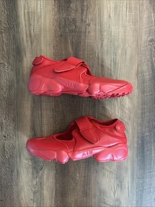 Nike Women's Air Rift Leather Sandal Size 8 Fire Red HM5737-600 New - Picture 1 of 7
