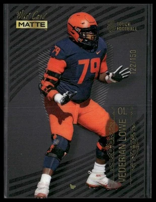 2022 Wild Card Matte #MB-128 Vederian Lowe Touch Football Black #/150 - Image 1 of 2