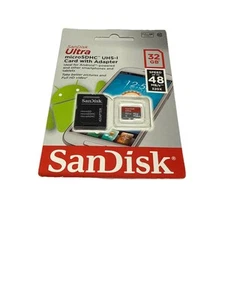 SanDisk Ultra 32 Go Classe 10 - Carte mémoire SDHC - (SDSDQUA-032G-A11A) - Photo 1 sur 2