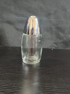 Botella de vidrio transparente superior GEMCO de metal plateado de 3,5 pulgadas - Imagen 1 de 5
