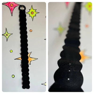 Cinturón festoneado de gamuza negro vintage Saint Laurent - Hecho en Francia - Talla 4 Foto 1 de 4