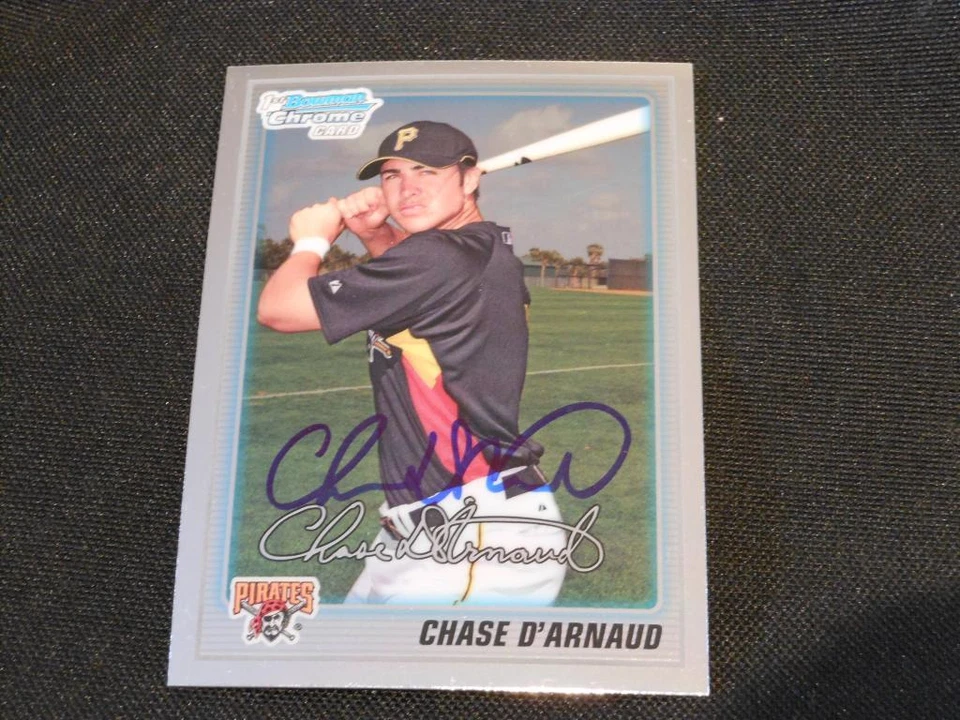 Pirates Chase D'Arnaud Signed 2010 Bowman Chrome Autograph Card #BCP51  113 - Image 1 of 1