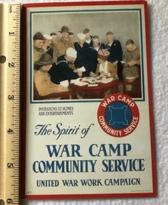 War Camp Community Service-United War Work Campaign-Postcard (B1) - Picture 1 of 2
