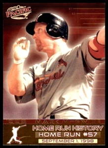 1998 Pacific Home Run History Mark McGwire St. Louis Cardinals #13 - Picture 1 of 2