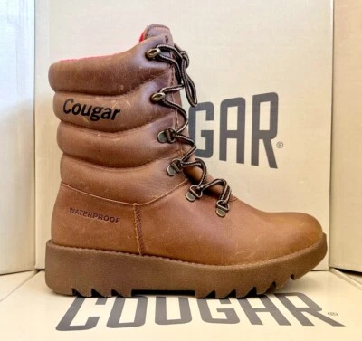 Cougar - Botas de inverno femininas The Pillow Boot in Butternut impermeáveis novas na caixa - Imagem 1 de 4