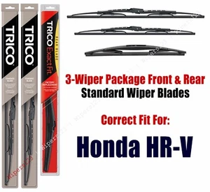 3-Pack Wipers Front & Rear Standard fit 2016+ Honda HR-V - 30260/180/10B - Picture 1 of 1