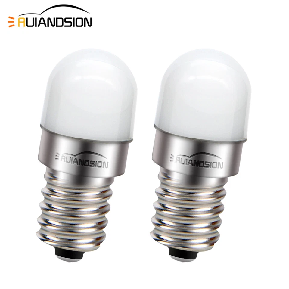 2pcs Screw Base E14 LED Bright White Light Bulb Replacement Pendant Lamp 110VAC - Image 1 of 4