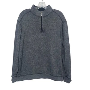 Paradise Collection 1/4 Zip Pullover Sweater Mens Large Gray Warm Casual - Picture 1 of 7