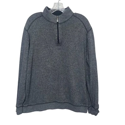 Paradise Collection 1/4 Zip Pullover Sweater Mens Large Gray Warm Casual - Image 1 of 4