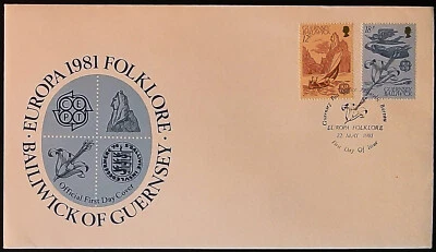 (GGY-216)GUERNSEY 1975 FDC FOLKLORE-EUROPA - Image 1 of 3