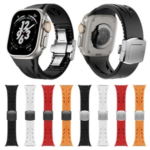 Luxury Silicone Sports Band for Apple Watch 11 10 9 8 SE Ultra 3 44/45/46/49mm - Picture 1 of 24