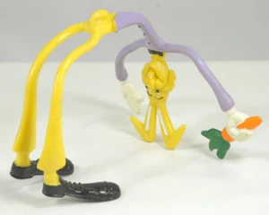 Vintage Ostern unbegrenzt biegsamer Hase 11 Zoll gelber Hase biegsam beweglich Spielzeug SCHÖN - Bild 1 von 12