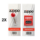 New Zippo ORIGINAL GENUINE 6 FLINTS + Wick for Zippo Blu Fluid Lighter Refill