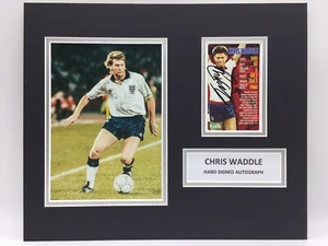 RARE Chris Waddle England Signed Photo Display + COA ITALIA 90 SASIGNED - Picture 1 of 5
