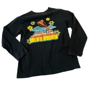 Born To Snowboard Childrens Long Sleeve Shirt Black 100% Cotton Size 5/6 Fun Gra - Picture 1 of 5