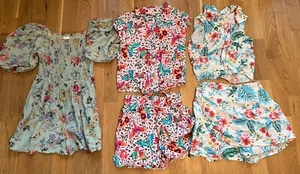 3 Summer Outfits Age 9 Years Next Playsuit Tu Shirts And Shorts Floral Pretty - Picture 1 of 4