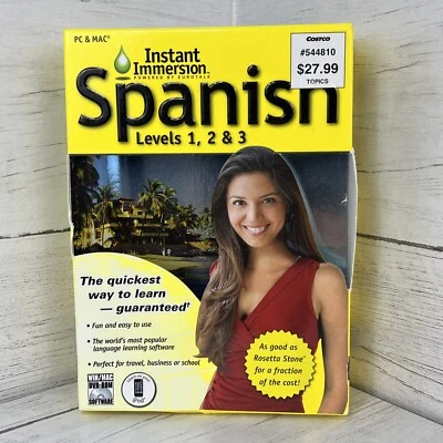 NEW SEALED PC and Mac Instant Immersion Spanish Levels 1 2 & 3 Learning Software - Image 1 of 2