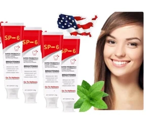 4Pcs Super Probiotic SP-6 Toothpaste, Probiotics Bright White Toothpaste, Sp 6 - Picture 1 of 9