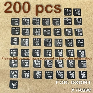 200 pz etichette adesivi caddy vassoio DXD9H X7K8W PER adesivi hdd dell g14 - Foto 1 di 5