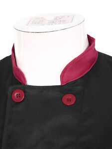Men Women Chef Coat Uniform Short Sleeve Cook Jacket Restaurant Kitchen Clothes