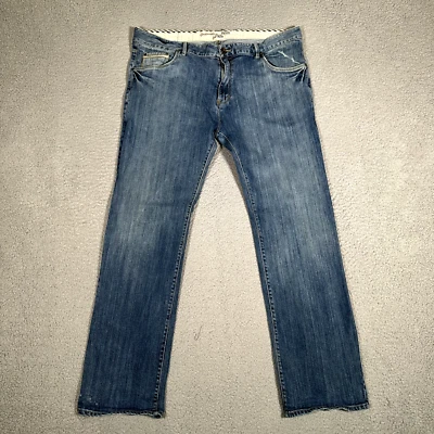 Vans Jeans Mens 38x31 Blue Slim Fit Denim Casual Preppy Skate Pockets Logo Adult - Image 1 of 4