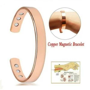 1Pure Copper Bracelet Magnetic Arthritis Therapy Energy Healing Pain Relief Gift - Picture 1 of 12