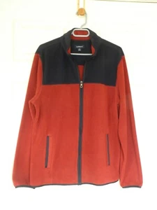 Croft and Barrow Full Zip Men's Fleece Sweatshirt M, Red Navy Sleeve - Picture 1 of 4