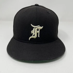 New Era Fear of God Essentials Hat Black MLB 59FIFTY Fitted Wool Cap Size 7 - Picture 1 of 11
