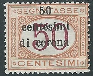 1919 TRENTO E TRIESTE SEGNATASSE 50 CENT MH * - RB8-3 - Picture 1 of 1