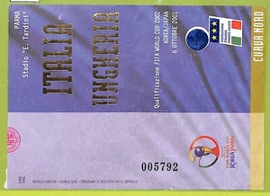 C1803- Vecchio BIGLIETTO PARTITA CALCIO 2001-2002 ITALIA VS UNGHERIA - Foto 1 di 1