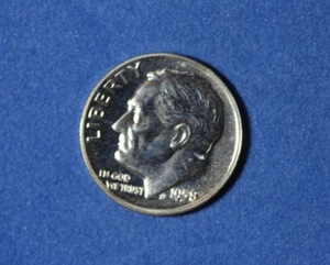 1958- ROOSEVELT SILVER ONE DIME #P29830 - Picture 1 of 2