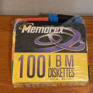 76 Vtg Memorex 3.5" High Density Formatted IBM Compatible Diskette New Open Pack - Picture 1 of 5