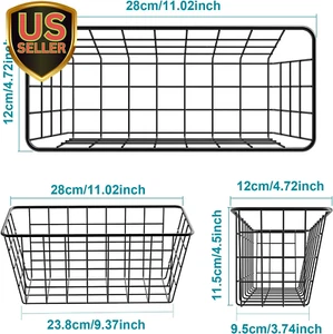 Hanging Kitchen Baskets Wire Storage Basket over the Cabinet Door Organizer, ... - Picture 1 of 9