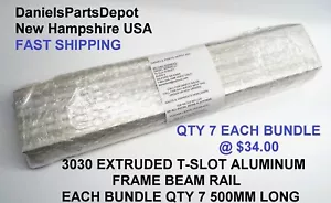 x7 ALUMINIO EXTRUIDO RANURA EN T MARCO HAZ DE RIEL 3030 500MM IMPRESIÓN 3D ENVÍO ACELERADO - Imagen 1 de 15